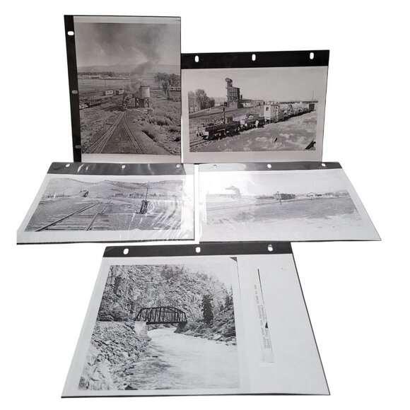 Vintage Lot of 19 Railway Photography Pictures and 1 Folded Wall Poster - Picture 4 of 7